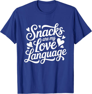 Snacks are My Love Language Valentine Day Kids Boys T-Shirt - T-Shirt | Royal