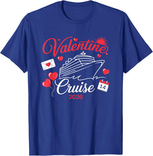 Valentine Cruise 2026 Funny for Couples Matching Holiday T-Shirt - T-Shirt | Royal