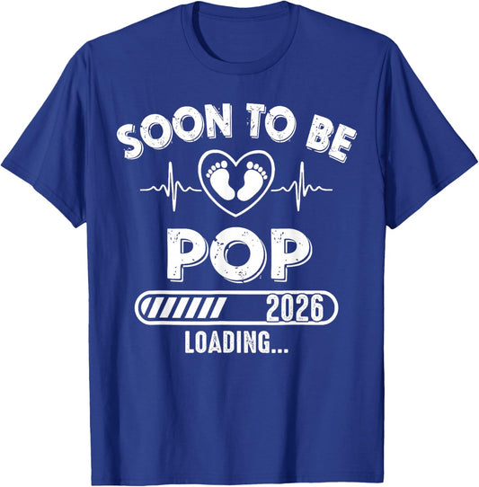 Soon to Be Pop Est 2026 New Dad Father First Time T-Shirt - T-Shirt | Royal