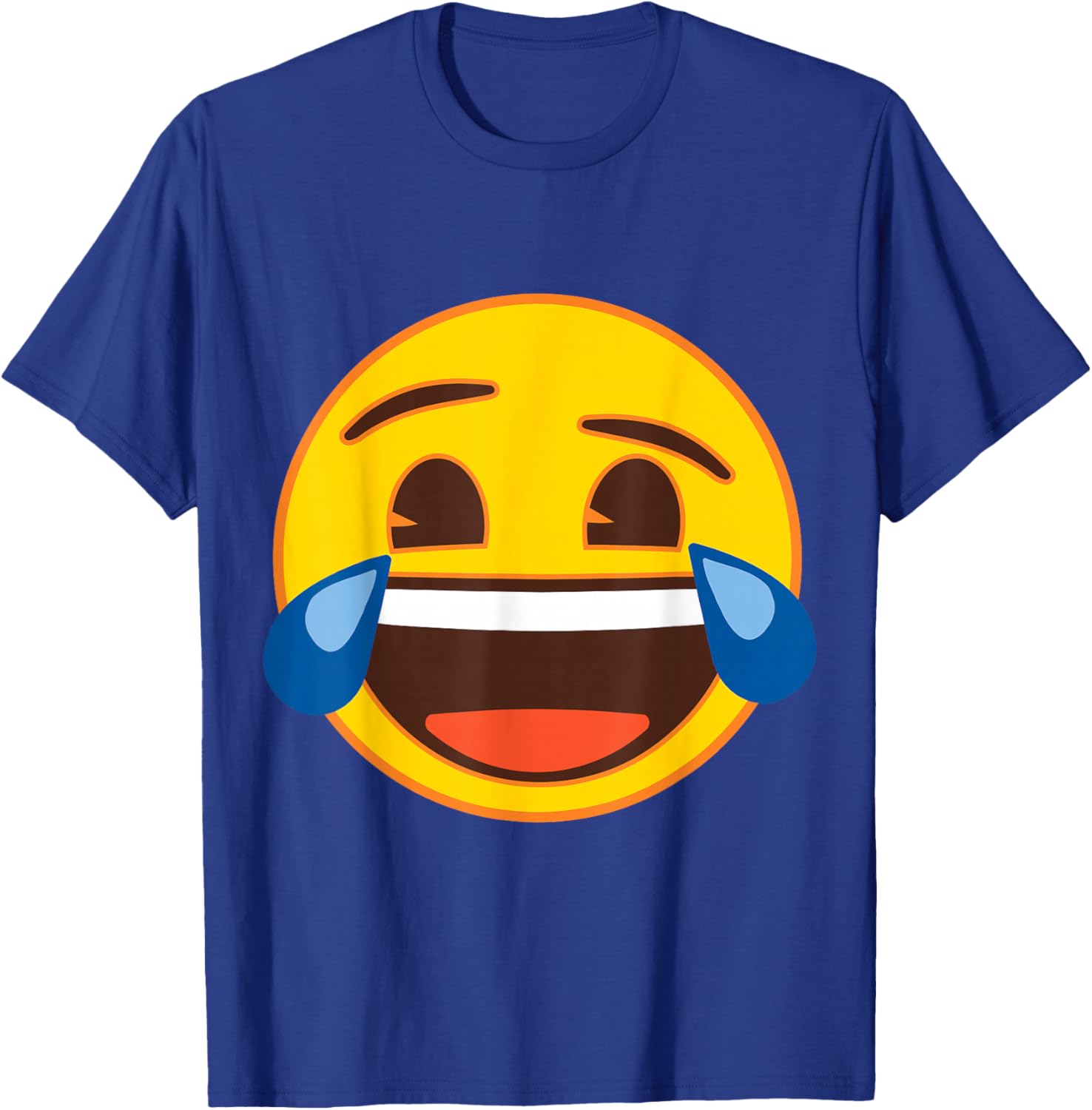 Official Emoji Laughing Tears Yellow Smile Face T-Shirt - T-Shirt | Royal