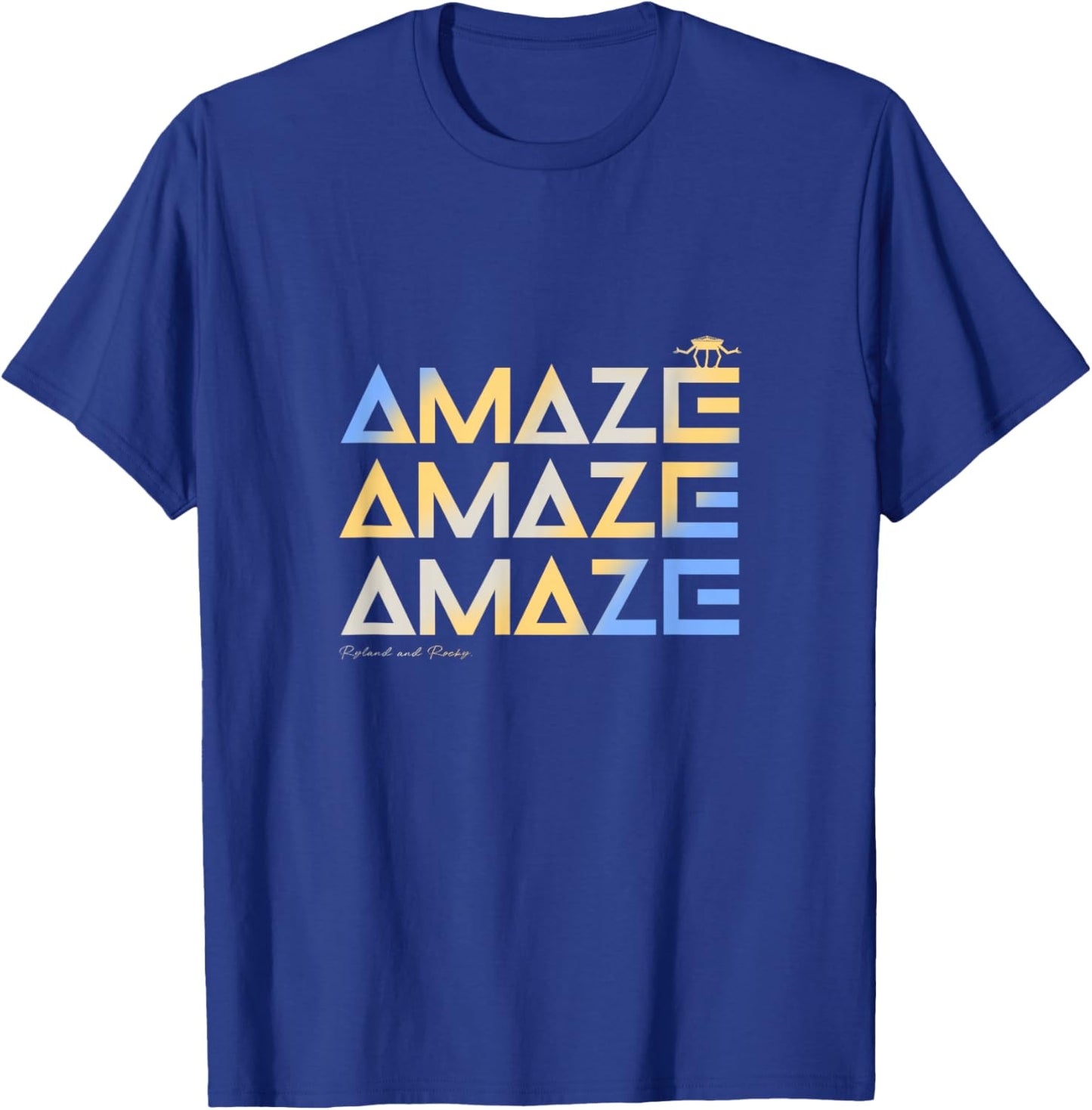 Funny Space Quote Amaze. Project T-Shirt - T-Shirt | Royal