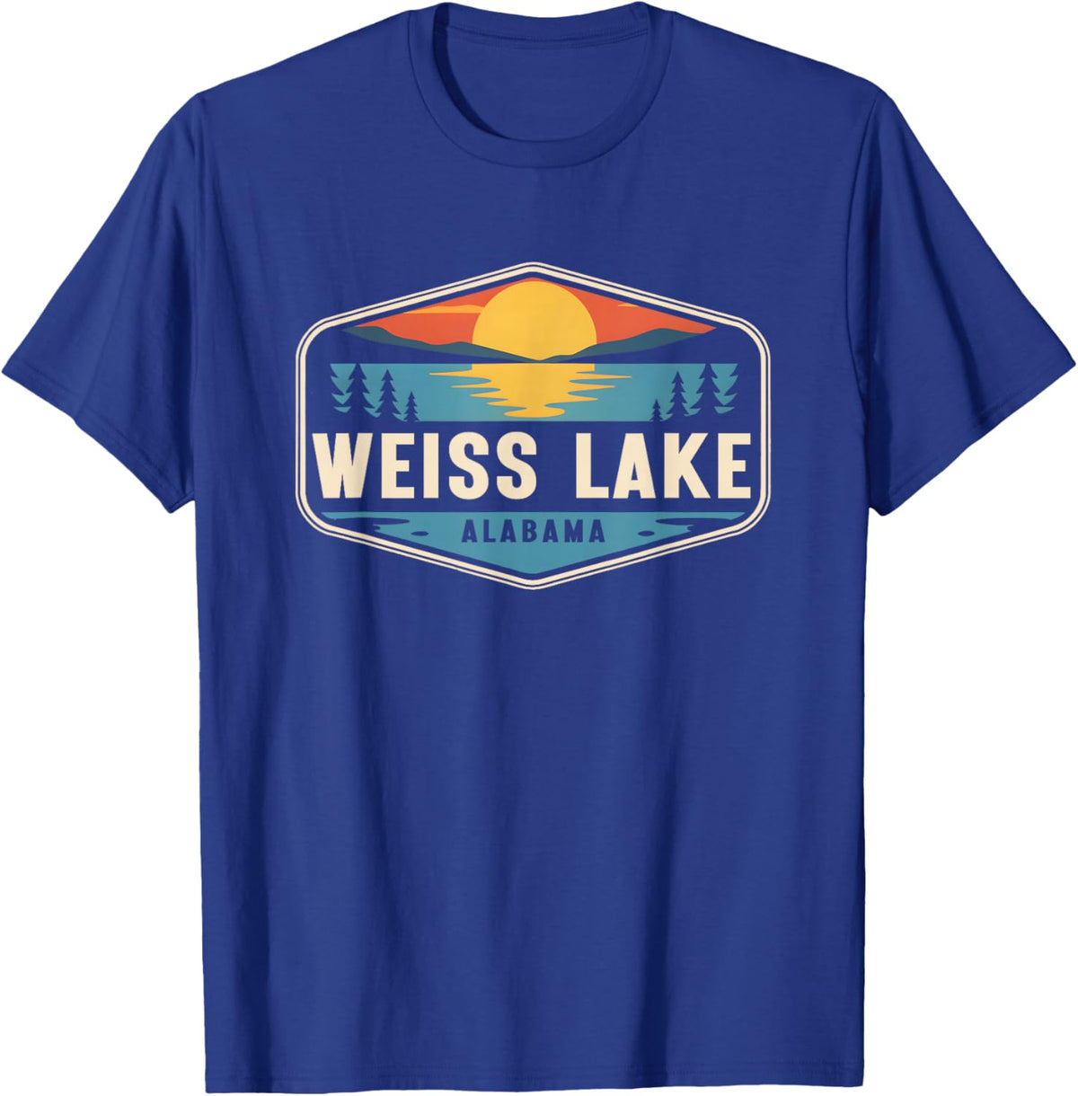 Weiss Lake Alabama Outdoors Vintage T-Shirt - T-Shirt | Royal