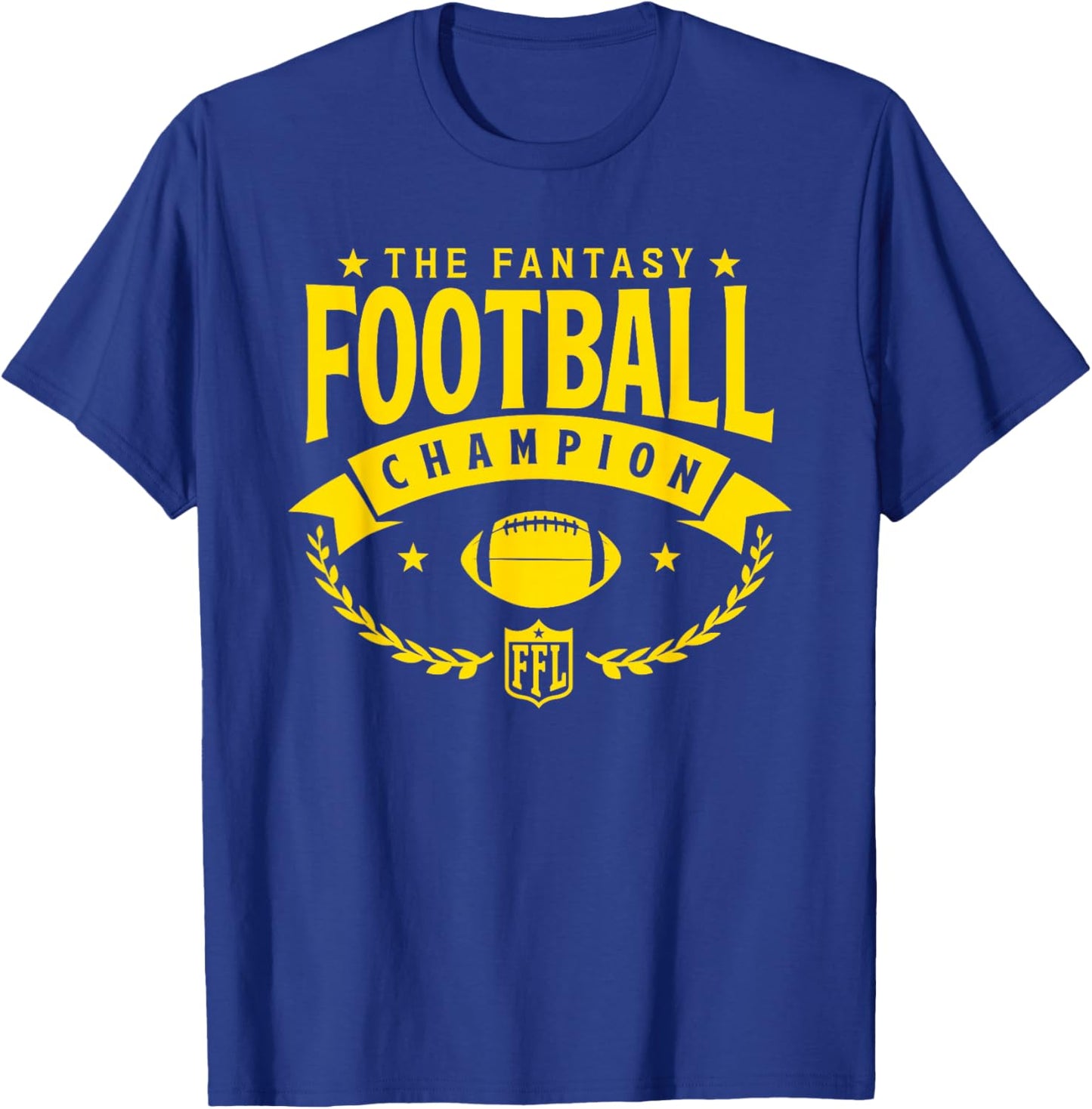 The Fantasy Football Champion - FFL Champ Design in Gold T-Shirt - T-Shirt | Royal