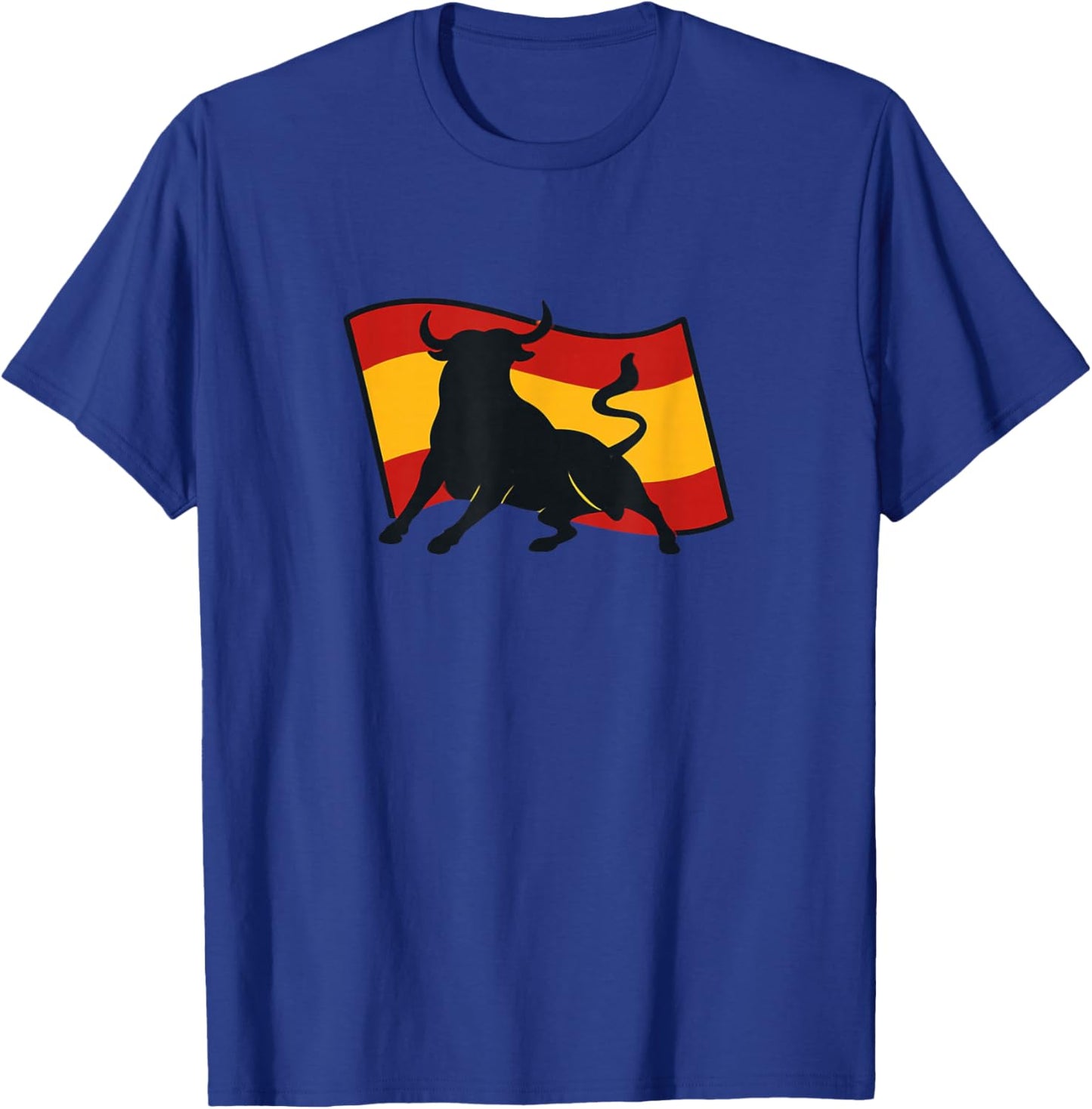 Spanish Bull with Spain Flag T-Shirt - T-Shirt | Royal