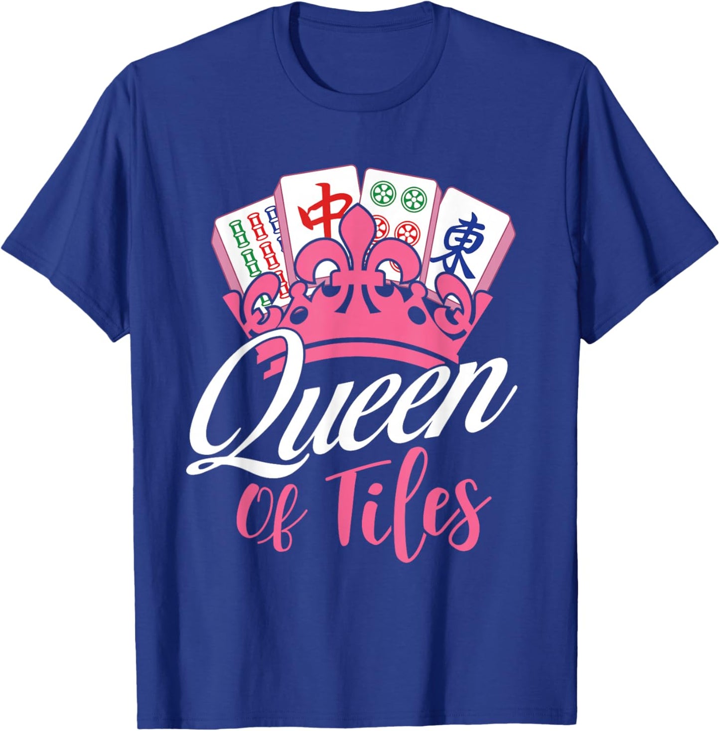 Queen of Tiles - Mahjong Lover Mah Jong Player T-Shirt - T-Shirt | Royal