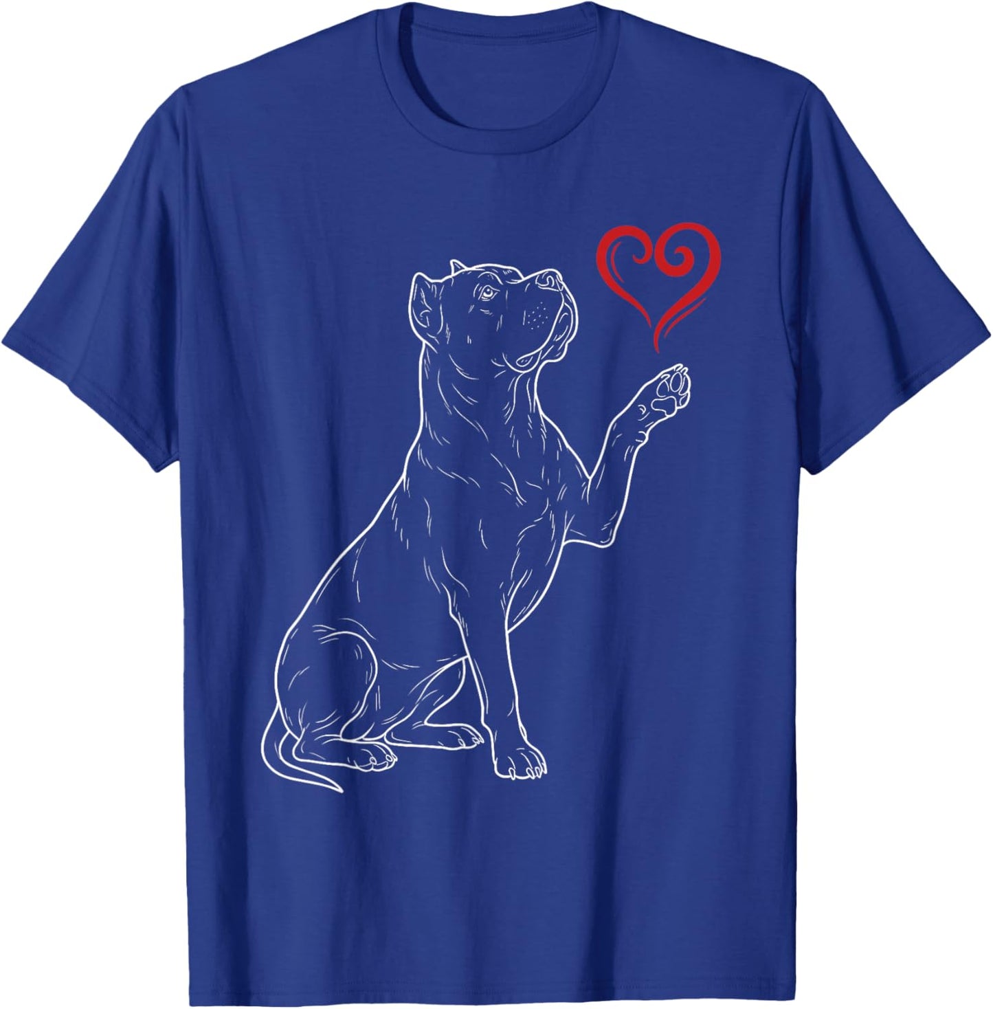 Cane Corso Lover Dog Art Holding Heart Valentines T-Shirt - T-Shirt | Royal