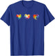 Vibrant Watercolor Valentine Hearts Celebrating Love Pride T-Shirt - T-Shirt | Royal