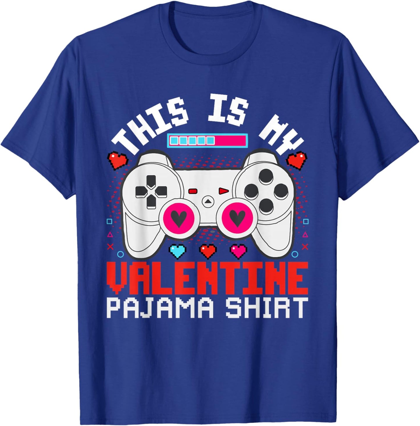 This is My Valentine Pajama Video Games Valentine Boy T-Shirt - T-Shirt | Royal