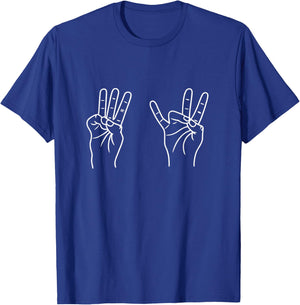 ASL Sign Language Funny 67 Meme Viral Hand Signs Slang T-Shirt - T-Shirt | Royal
