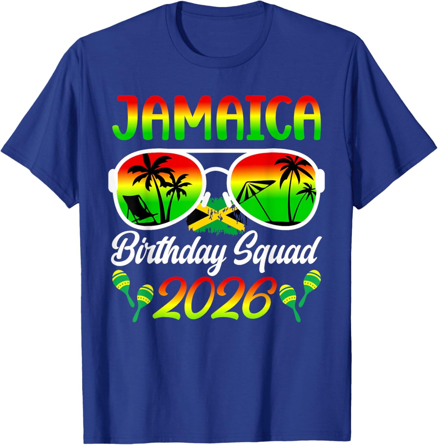 Jamaica Birthday Squad 2026 Jamaica Birthday Trip T-Shirt - T-Shirt | Royal