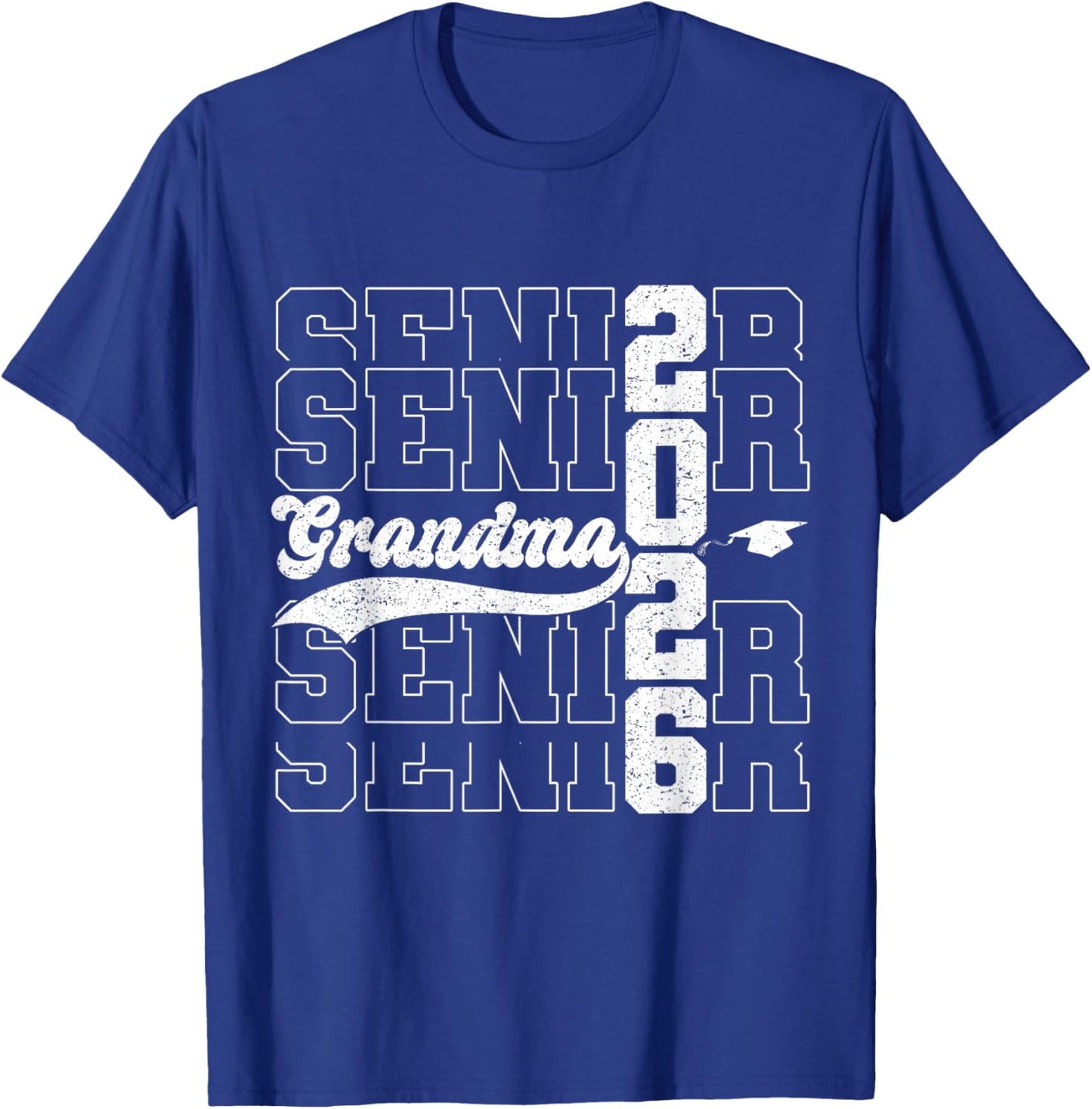 Proud Grandma of A Senior 2026 Class of 2026 Graduate Family T-Shirt - T-Shirt | Royal