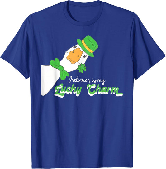 Inclusion is My Lucky Charm St. Patrick's Day SPED Teacher T-Shirt - T-Shirt | Royal