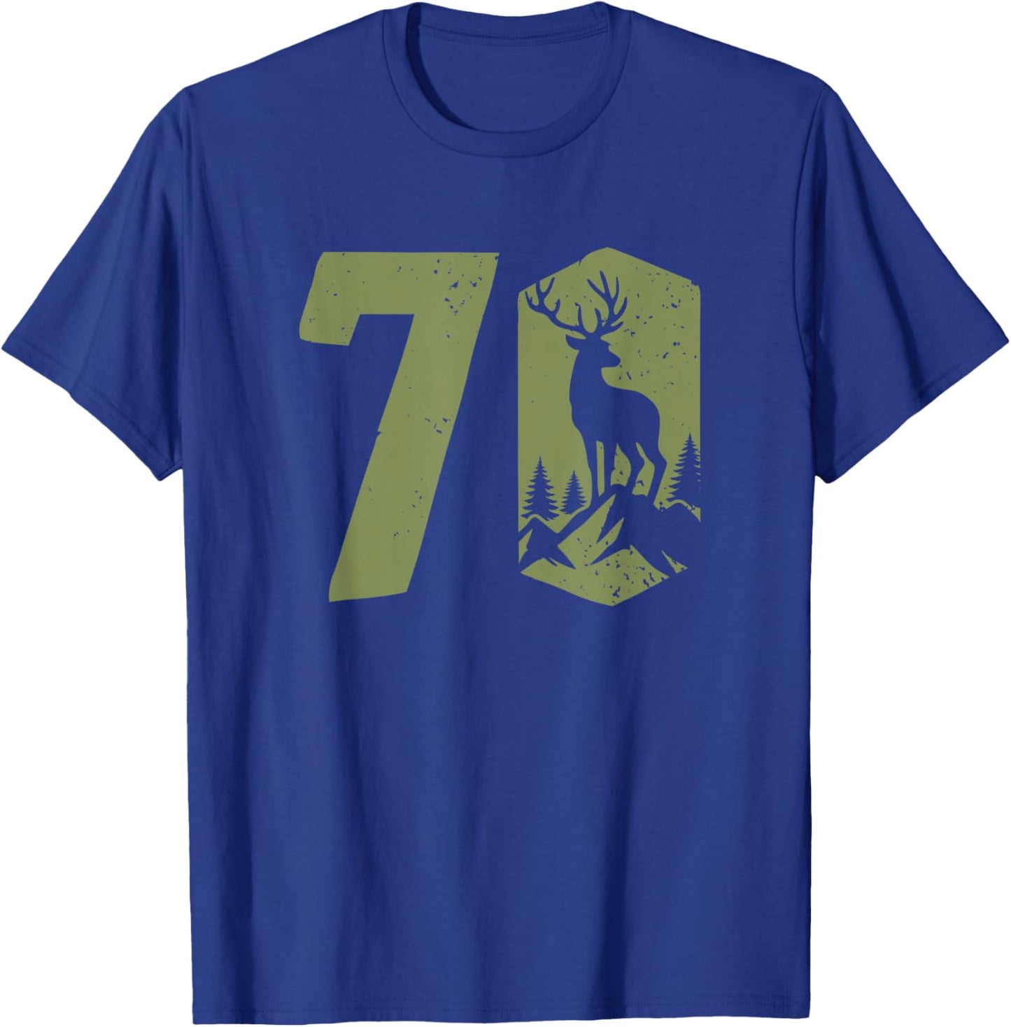 Hunter 70th Birthday Hunt Anniversary Deer Hunting T-Shirt - T-Shirt | Royal