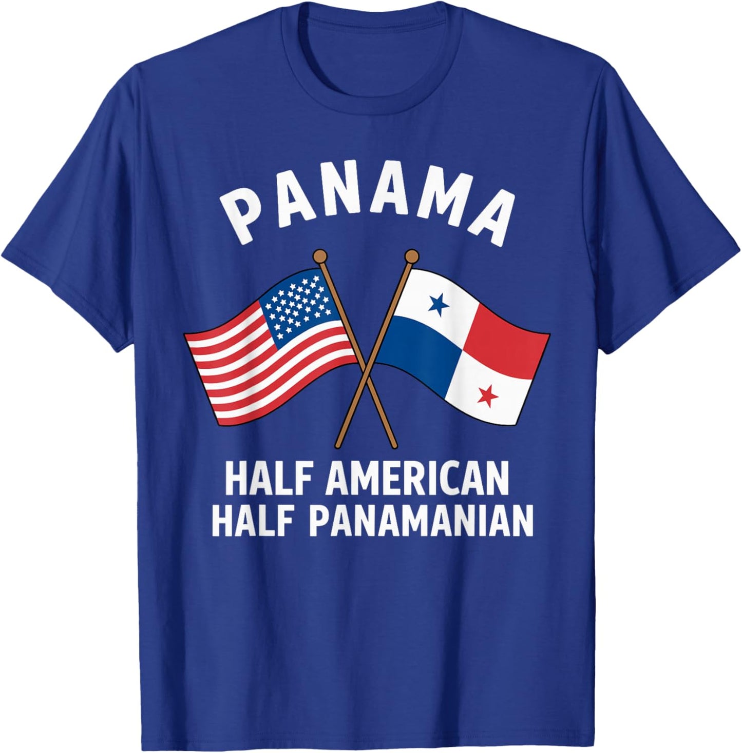 Half American Half Panamanian American Panama Heritage T-Shirt - T-Shirt | Royal