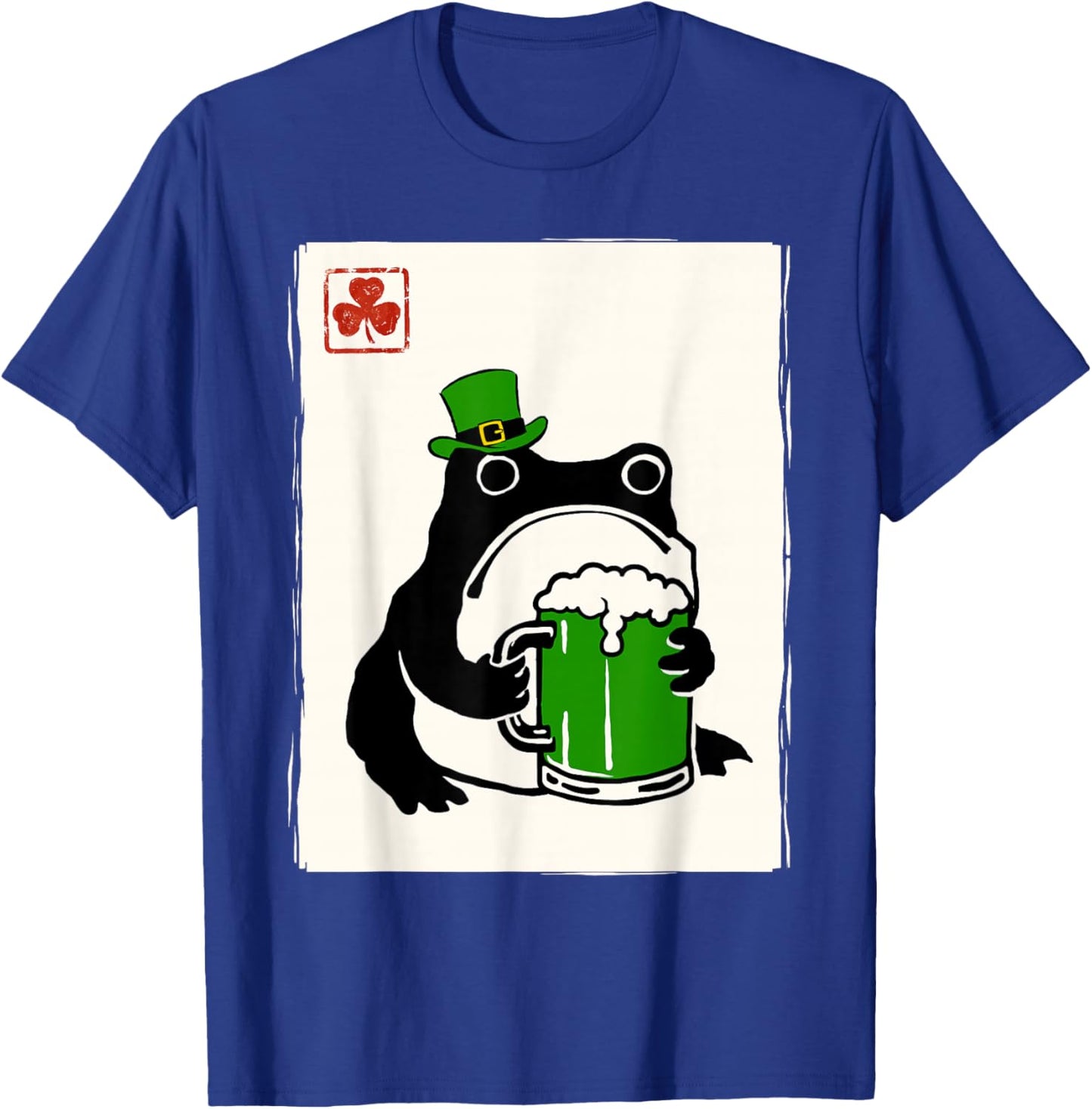 Grumpy Frog St Patty's Shamrock Beer Funny St Patrick's Day T-Shirt - T-Shirt | Royal
