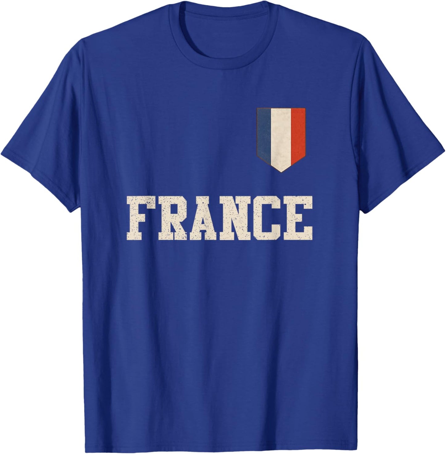 Vintage French Flag of France Men Women Kids Youth Girl T-Shirt - T-Shirt | Royal