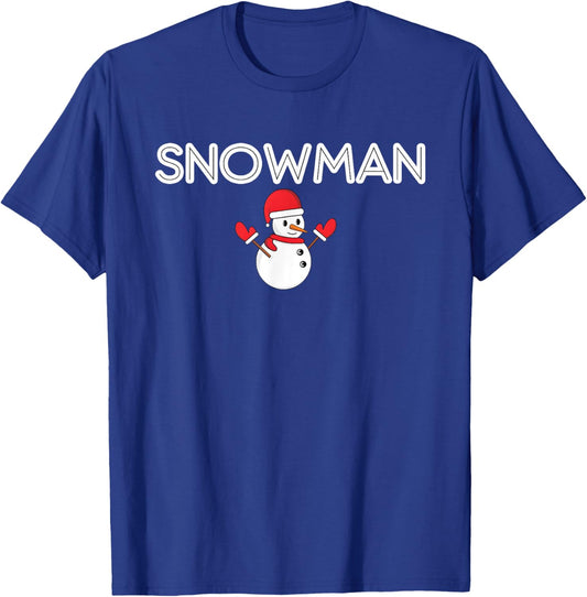 Snowman and Snow Blower, Rude Couples Christmas T-Shirt - T-Shirt | Royal