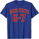 SEIS Siete 67 in Spanish Sports Jersey Style Six Seven Meme T-Shirt - T-Shirt | Royal