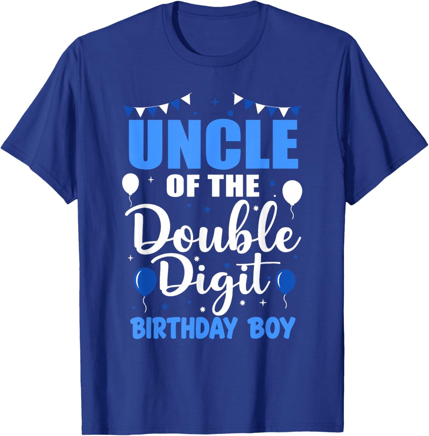 Uncle of The Double Digit Birthday Boy 10 Year Old 10th T-Shirt - T-Shirt | Royal