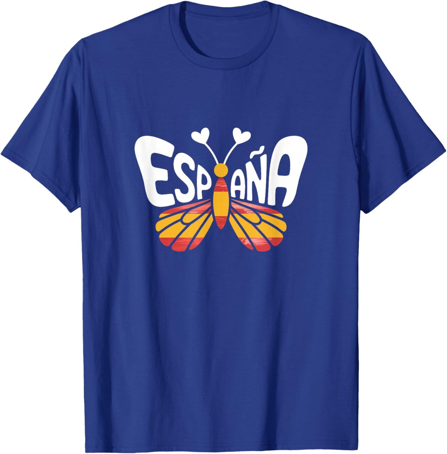 Spain Espana Butterfly - Spanish Flag Colors Souvenir T-Shirt - T-Shirt | Royal