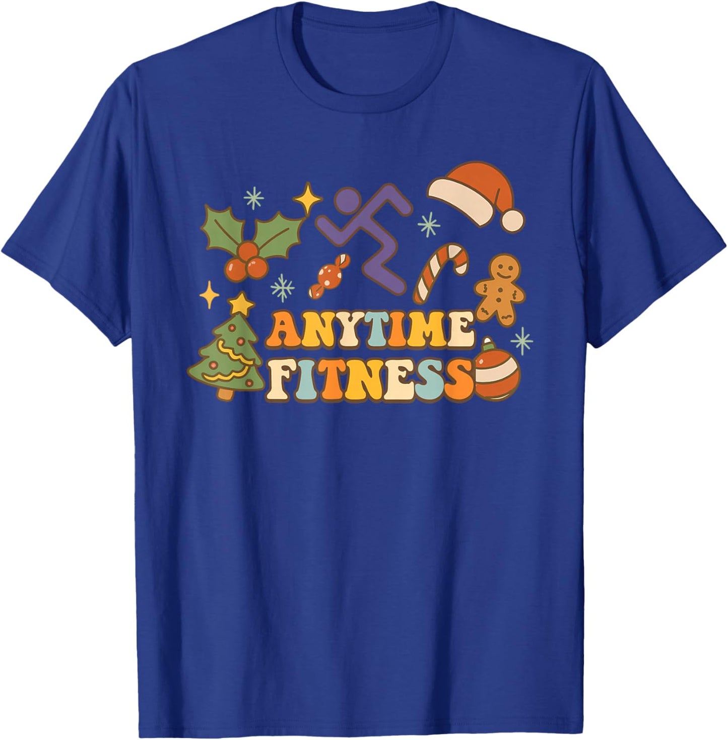 Fitness at Anytime Funny Workout Xmas Christmas Style T-Shirt - T-Shirt | Royal