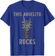 This Abuelito Rocks Skeleton Hand Rock Music Band Guitar T-Shirt - T-Shirt | Royal