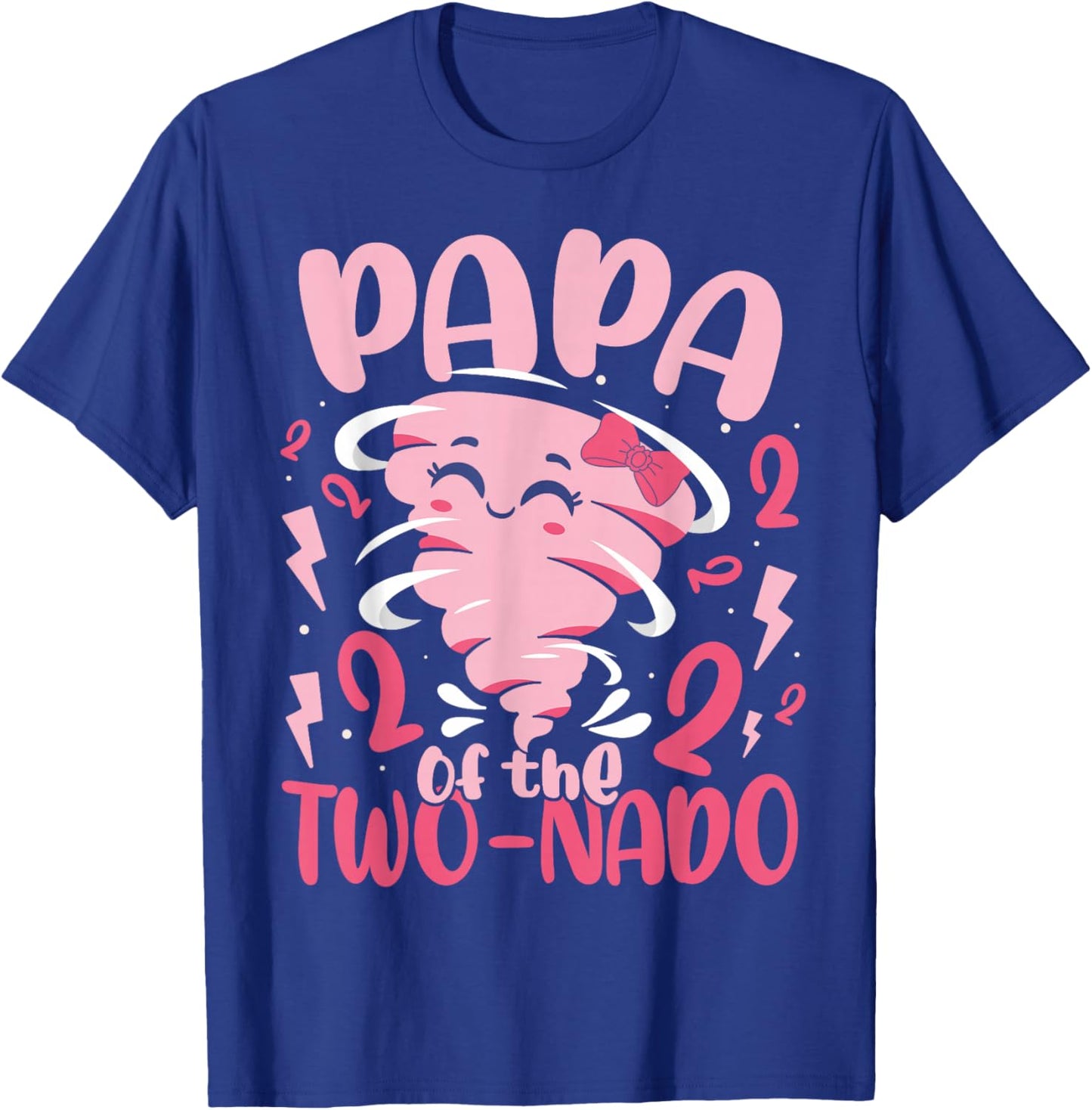 Papa of The Two-nado Tornado Themed 2nd Birthday Party Kids T-Shirt - T-Shirt | Royal
