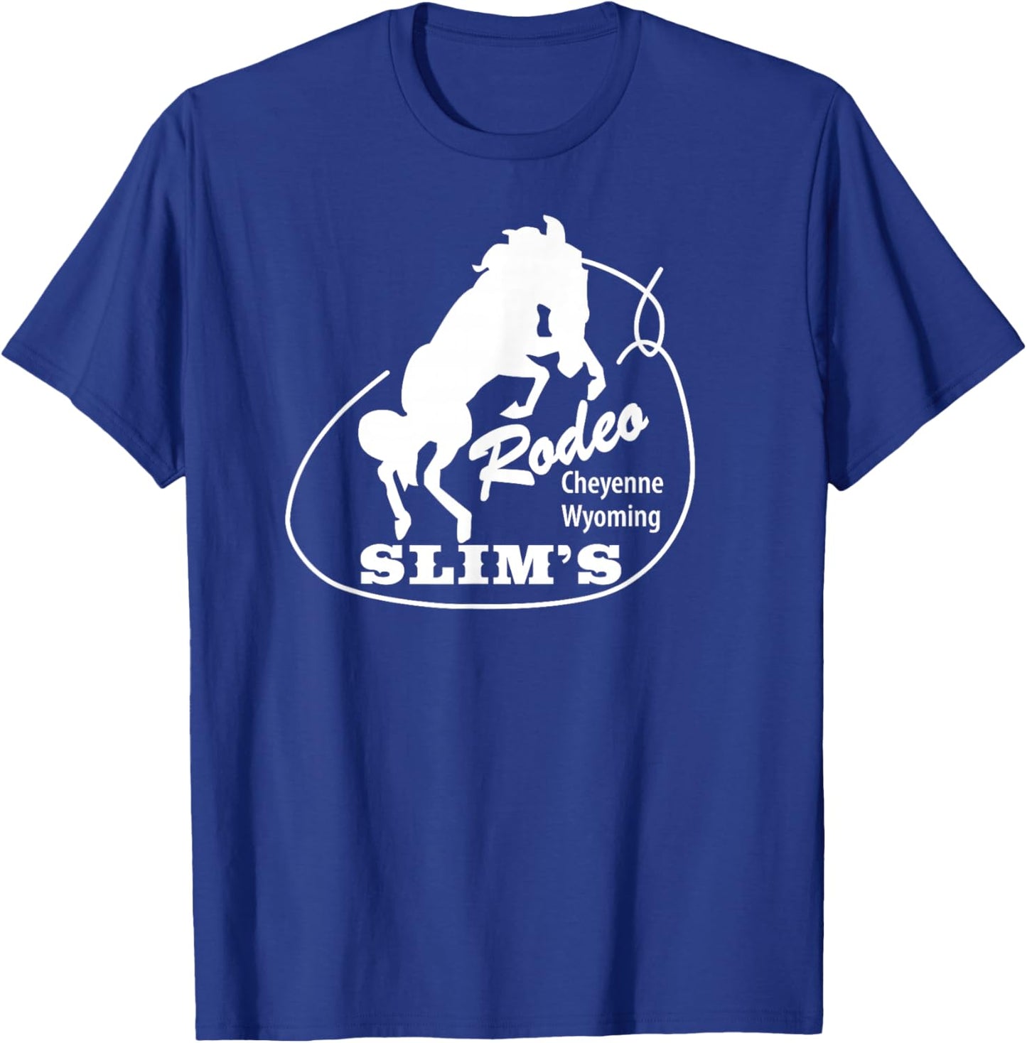 Famous Rachel - Vintage Cowboy Wyoming Rodeo Horse T-Shirt - T-Shirt | Royal