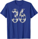 Soccer Pattern Number 36 Jersey Player Uniform #36 T-Shirt - T-Shirt | Royal