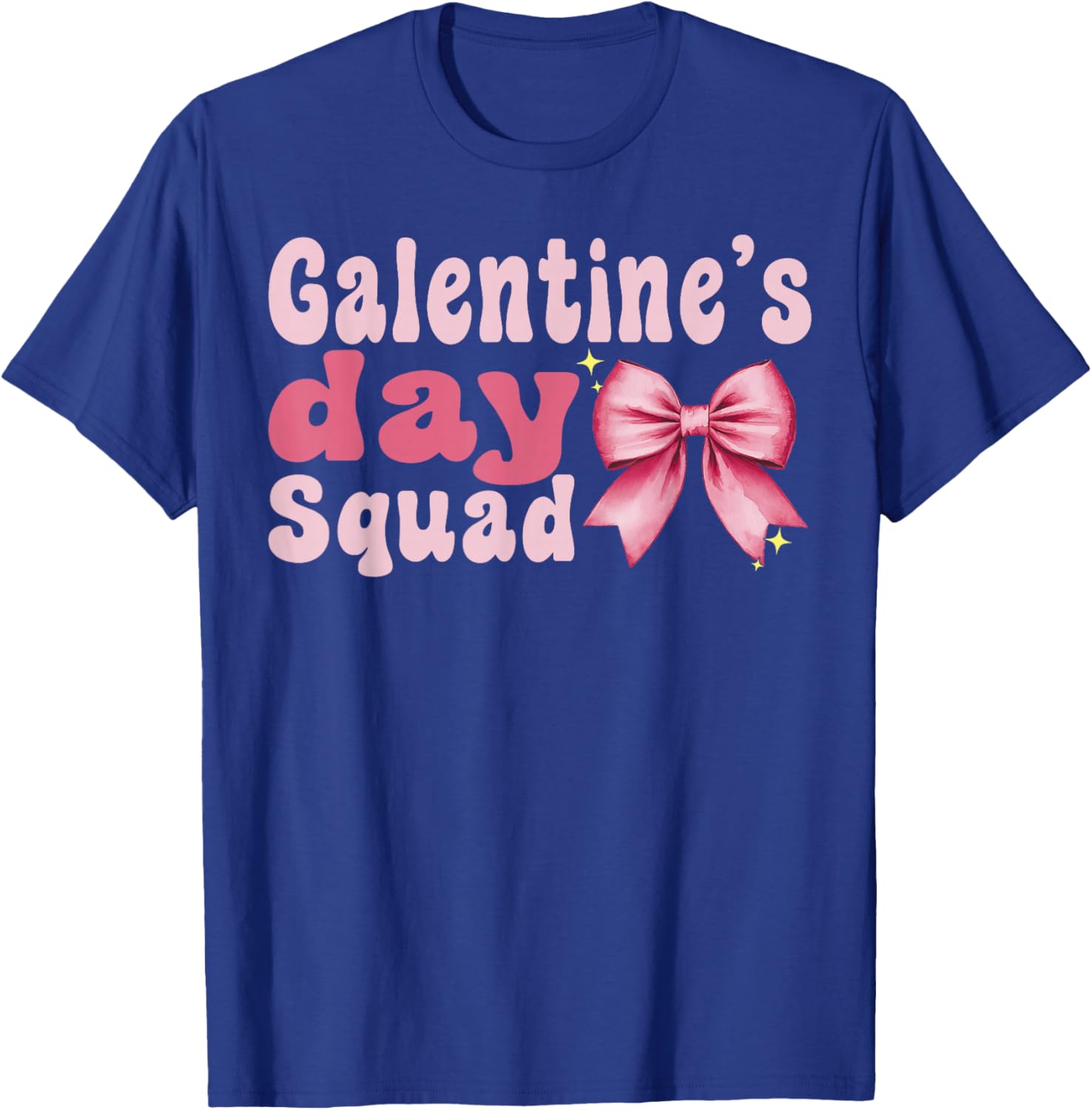 Galentine Day Squad Heart Coquette Bow Valentine's T-Shirt - T-Shirt | Royal