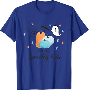 Kids I'm The Spooky One First Birthday Blue Pumpkin Halloween 1 T-Shirt - T-Shirt | Royal