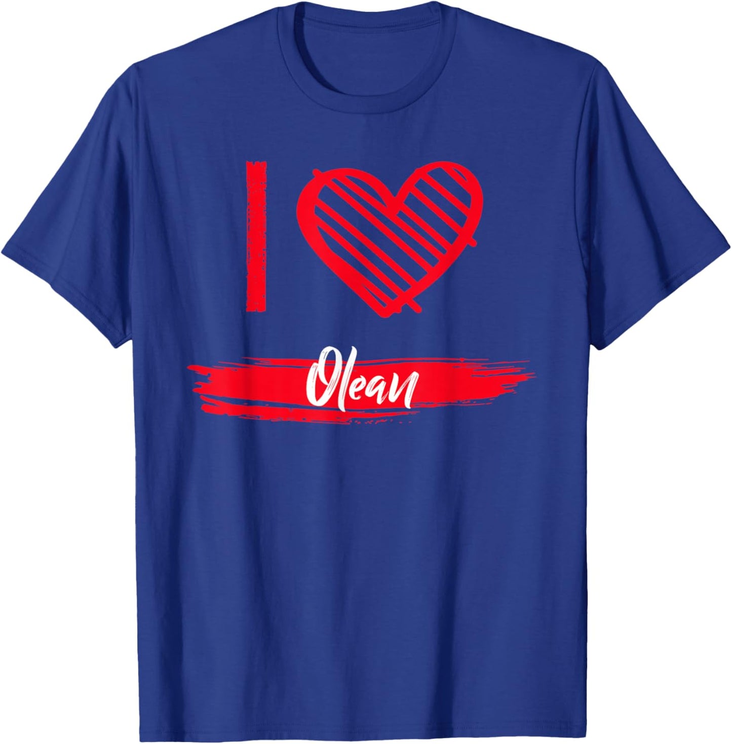 I Love Olean I Heart Olean T-Shirt - T-Shirt | Royal