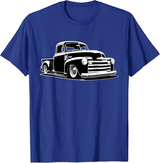 Classic Custom 3100 Truck 1947-1950 Old School Silhouette T-Shirt - T-Shirt | Royal