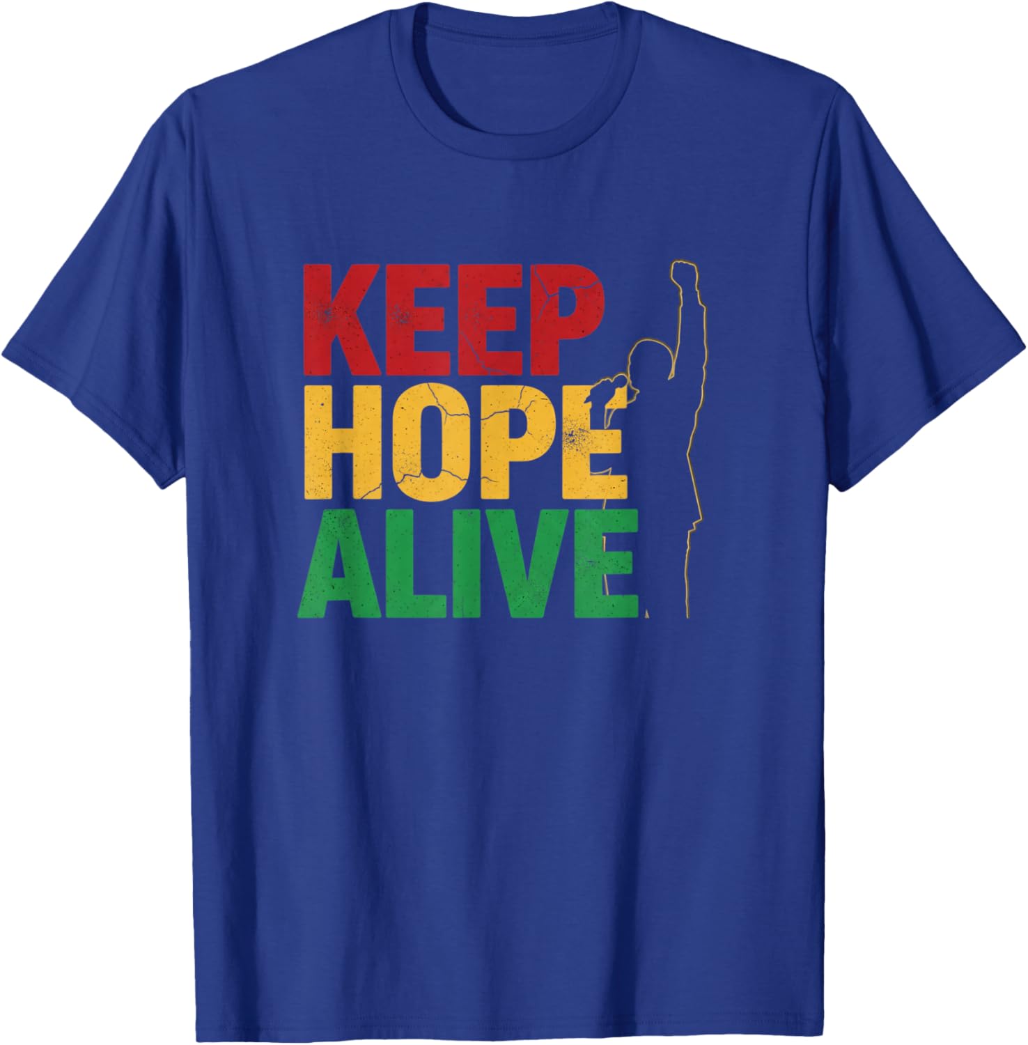 Keep Hope Alive Bold Quote Optimism Resilience Inspiration T-Shirt - T-Shirt | Royal