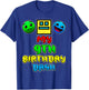 My 9th Birthday Dash Video Game Theme Kids 9 Party Geometry T-Shirt - T-Shirt | Royal