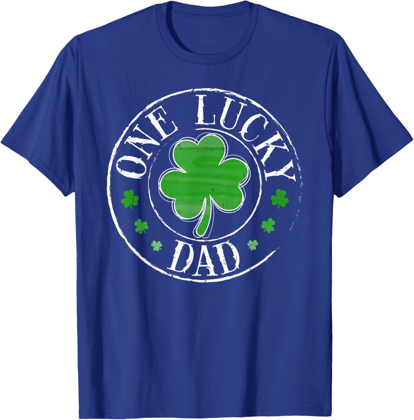 St Patricks Day One Lucky Dad Shamrock Father Daddy Men T-Shirt - T-Shirt | Royal