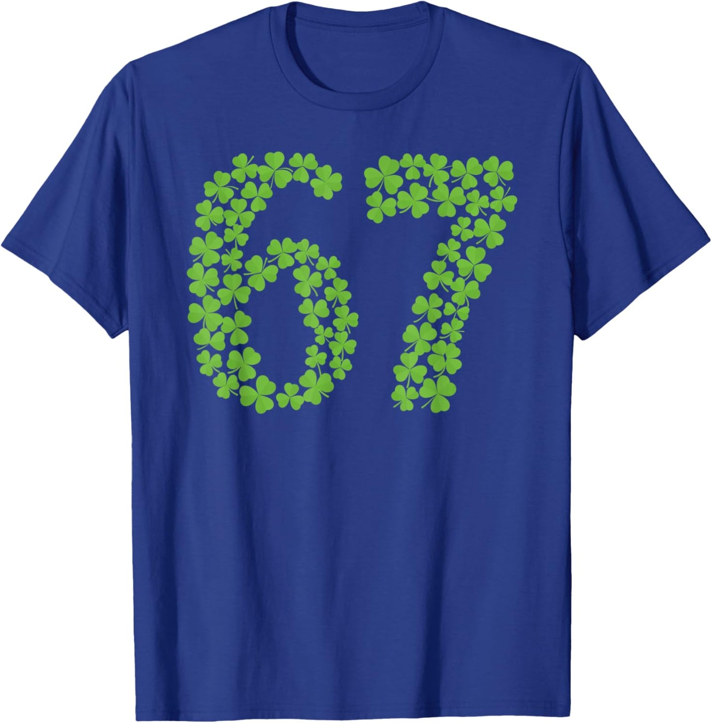 67 Shamrock Number St Patricks Day Irish Lucky T-Shirt - T-Shirt | Royal