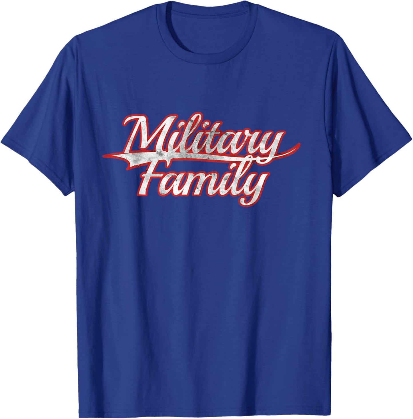 Military Family Armed Forces Patriotic Home Vintage Varsity T-Shirt - T-Shirt | Royal