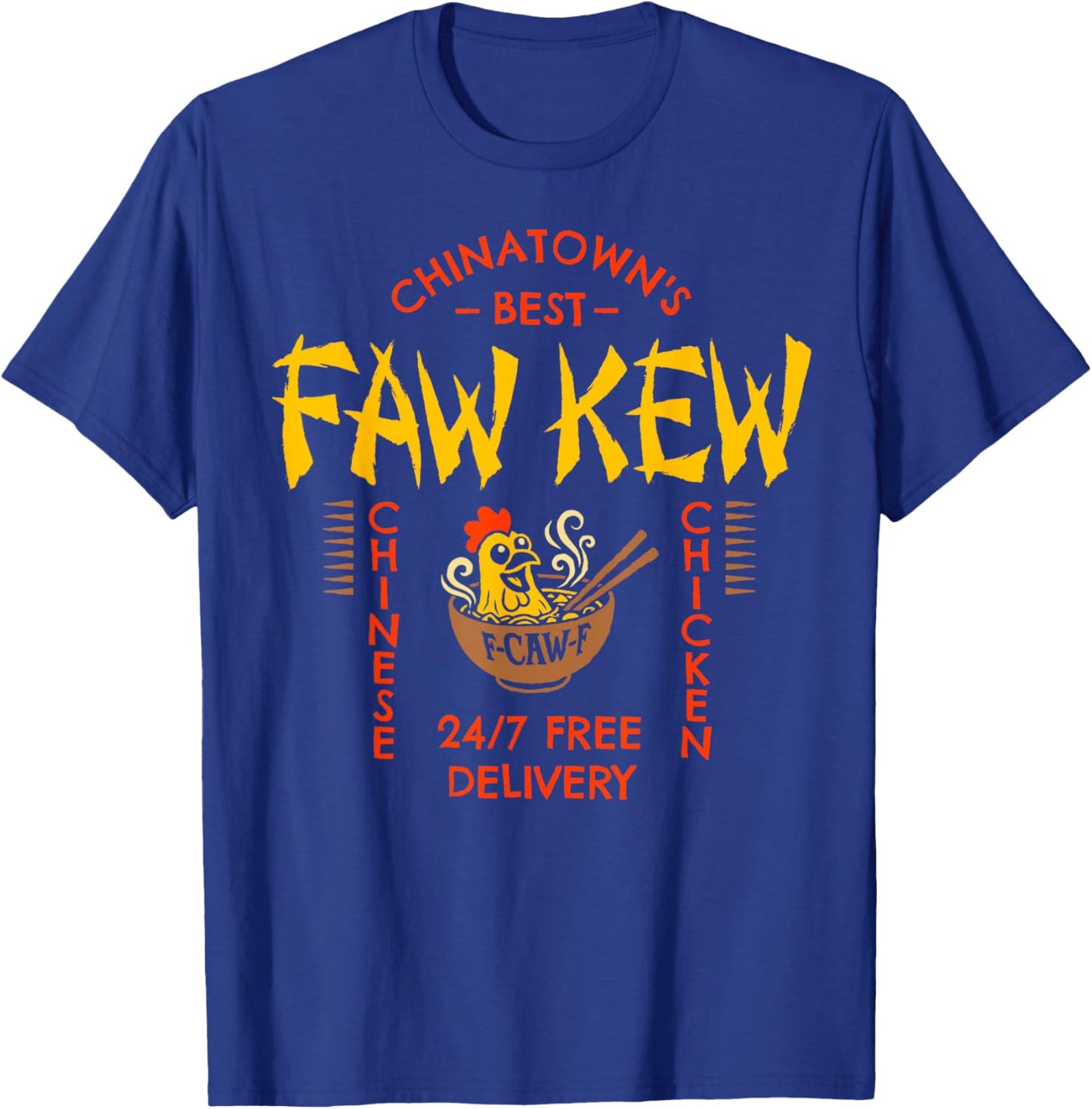 FAW Kew Fao Fow Fowk Fawk Funny Viral Chicken F-Caw-F Meme T-Shirt - T-Shirt | Royal