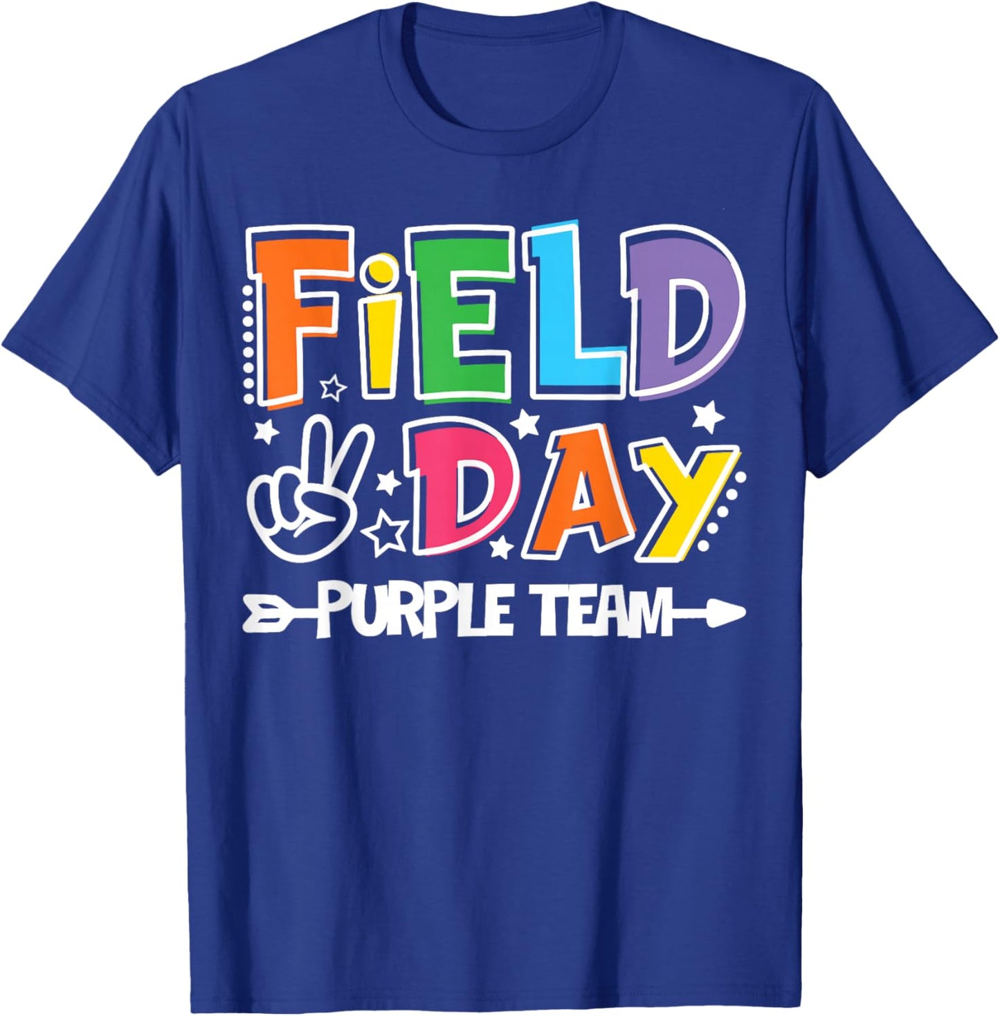 Field Day Purple Team Funny for Teacher Kids Field Day Games T-Shirt - T-Shirt | Royal
