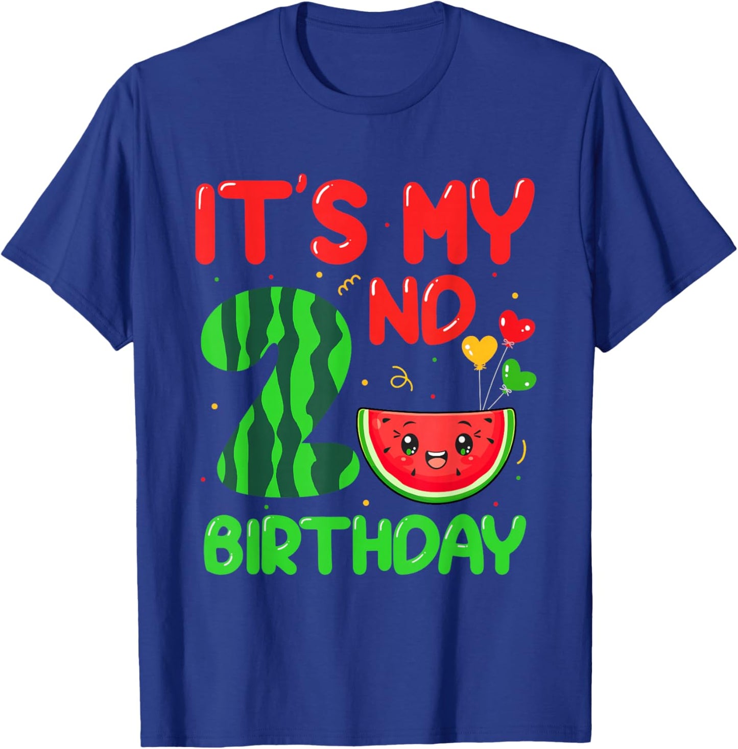 It's My 2nd Birthday Watermelon Fruit Summer Family Matching T-Shirt - T-Shirt | Royal