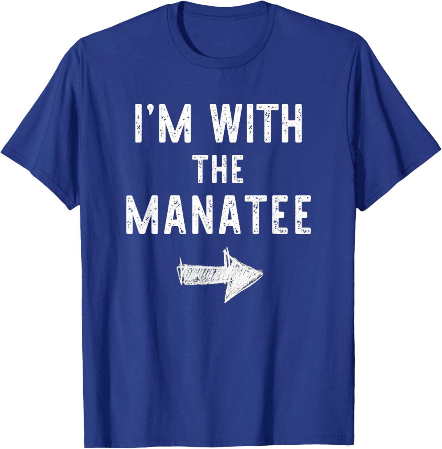 I’m with The Manatee Funny Halloween Couple Costume T-Shirt - T-Shirt | Royal