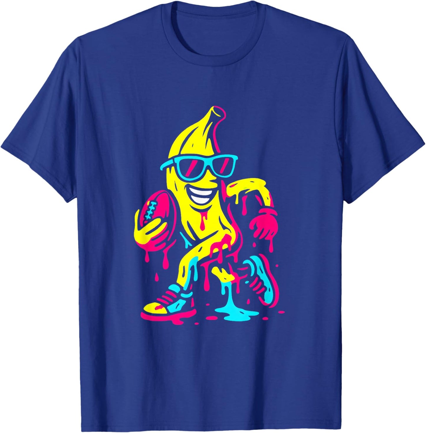 Banana Football Drip Funny Kids Youth Boys Girls T-Shirt - T-Shirt | Royal