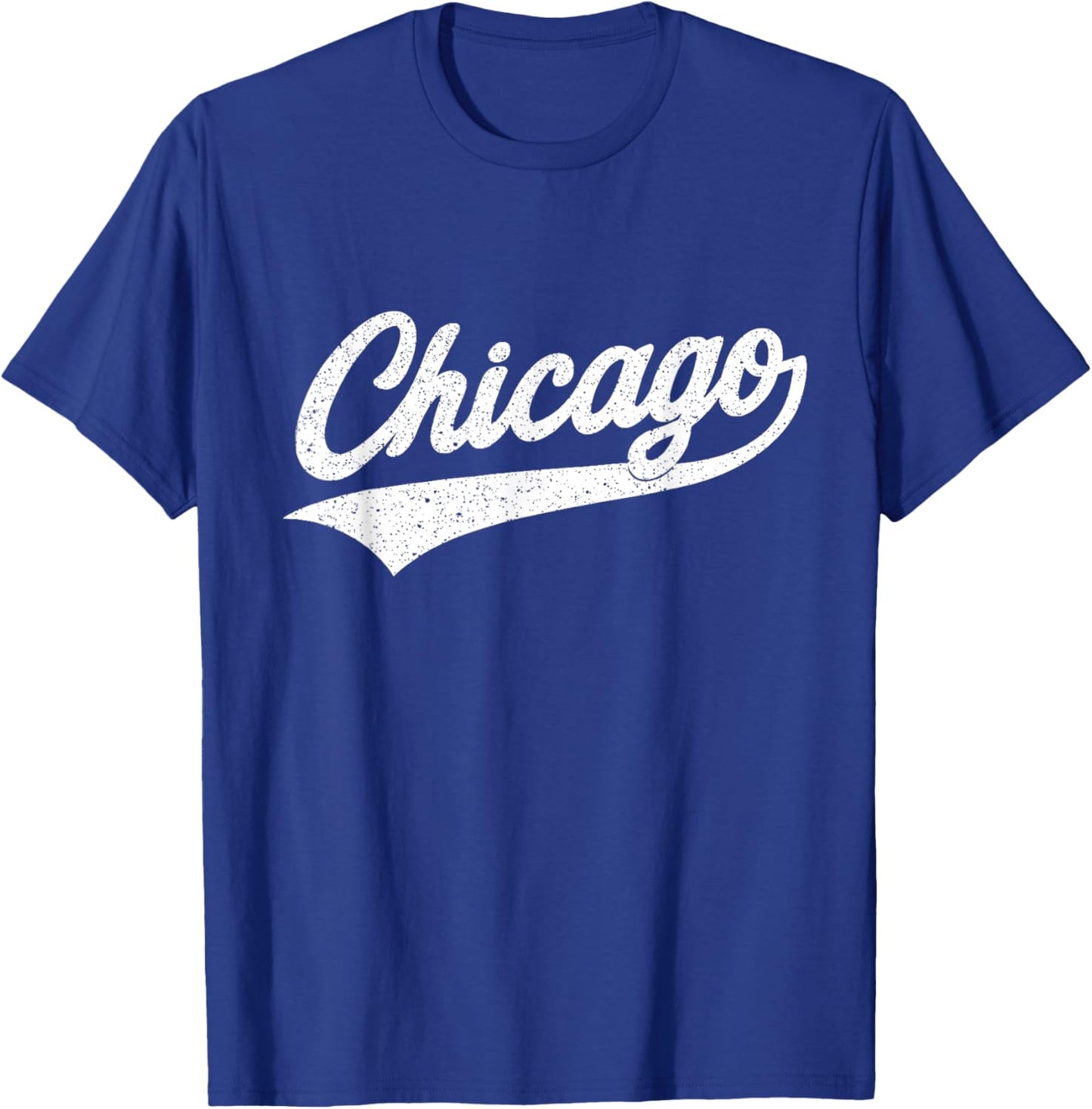 Retro Vintage Chicago Text Men Women Boy Girl T-Shirt - T-Shirt | Royal