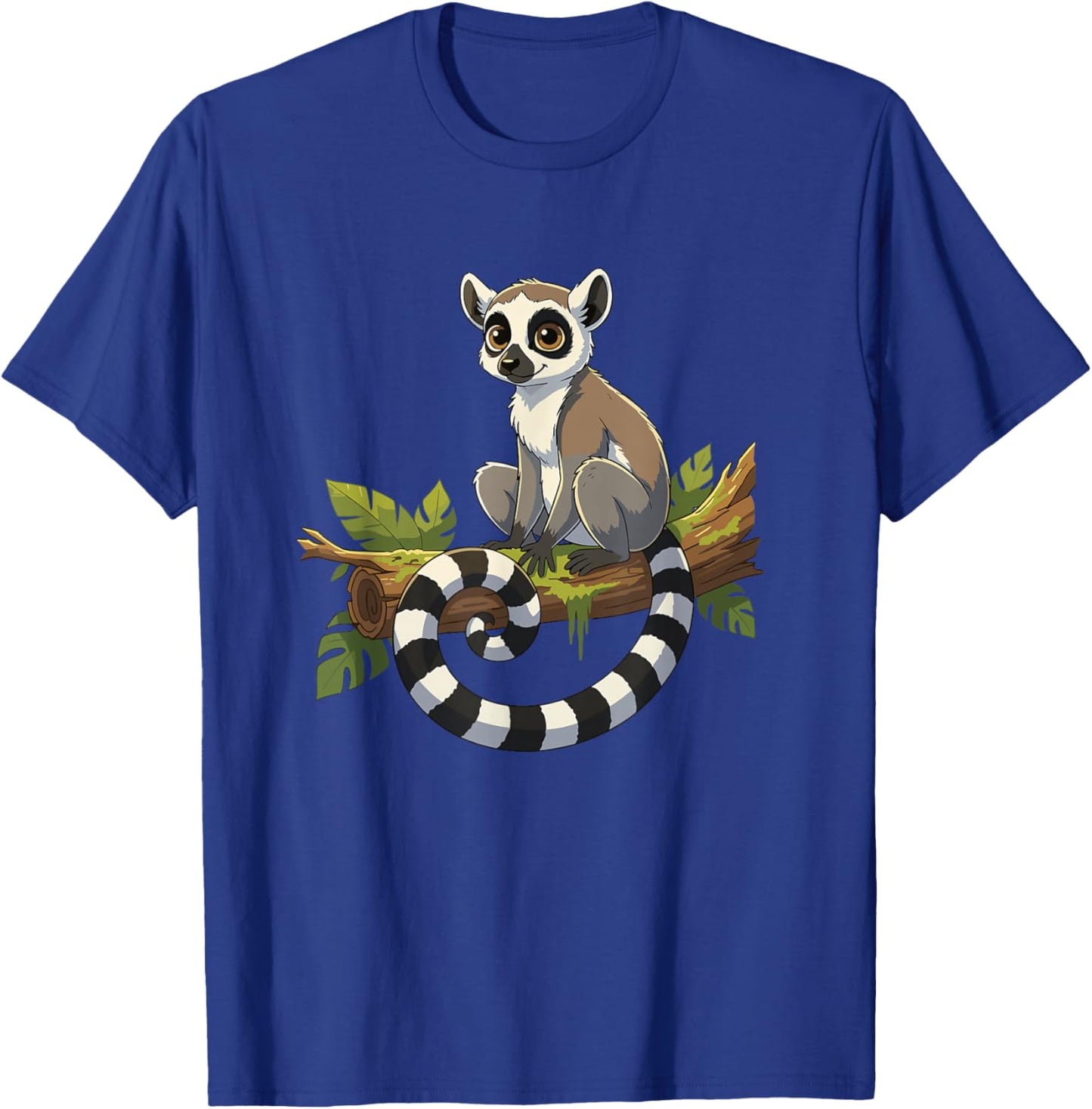 Cute Ring Tailed Lemur Jungle Madagascar Animal T-Shirt - T-Shirt | Royal