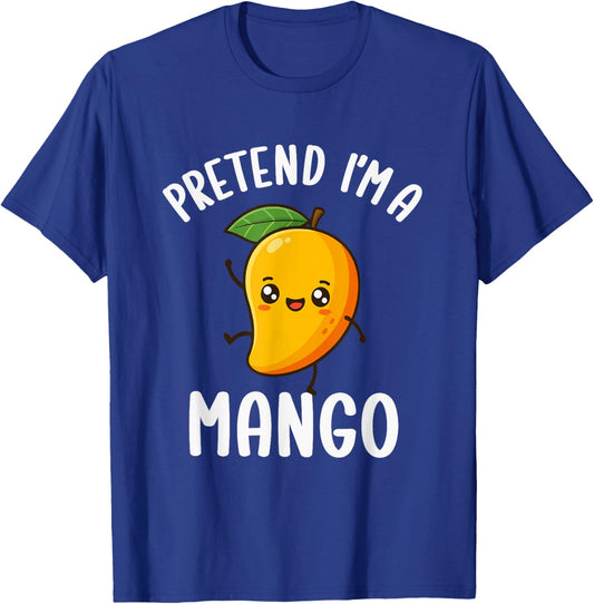 Pretend I'm A Mango Fruit Kids Funny Mango Halloween Costume T-Shirt - T-Shirt | Royal