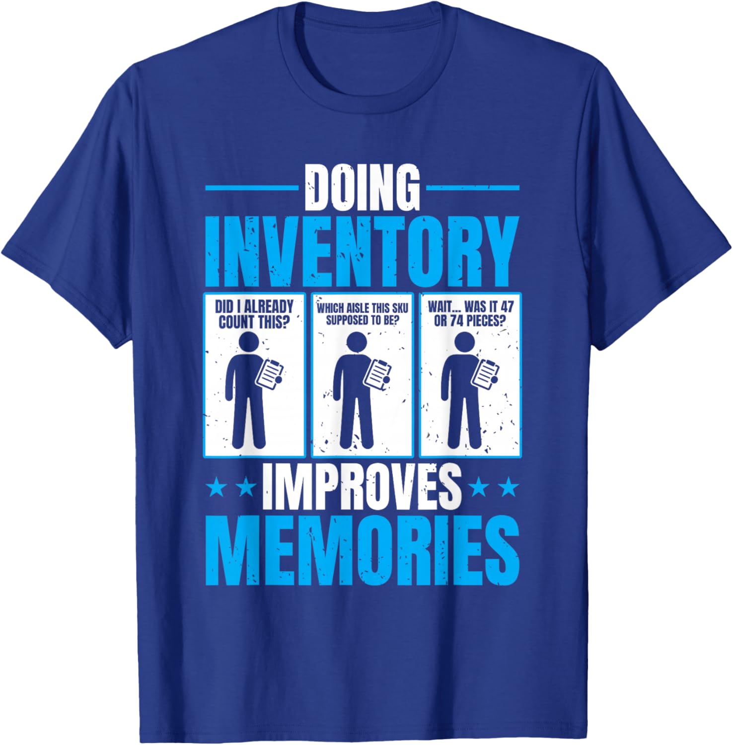Inventory Control Specialist Inventory prep T-Shirt - T-Shirt | Royal