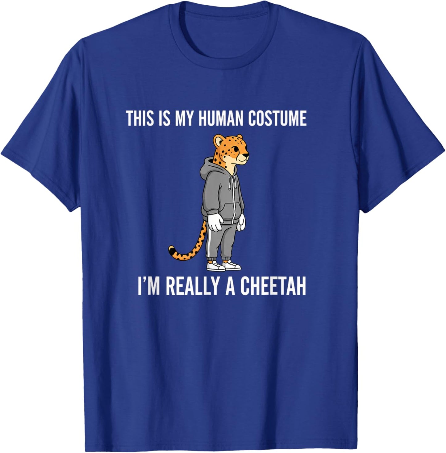 This is My Human Costume I'm Really A Cheetah Kids Funny Che T-Shirt - T-Shirt | Royal