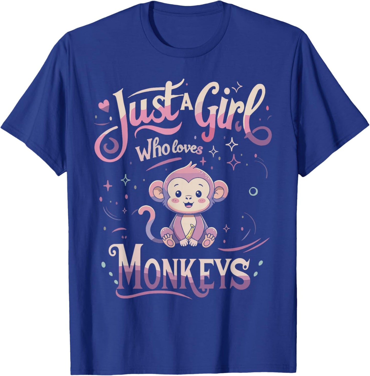Monkey Shirt Cute Men Women T-Shirt - T-Shirt | Royal