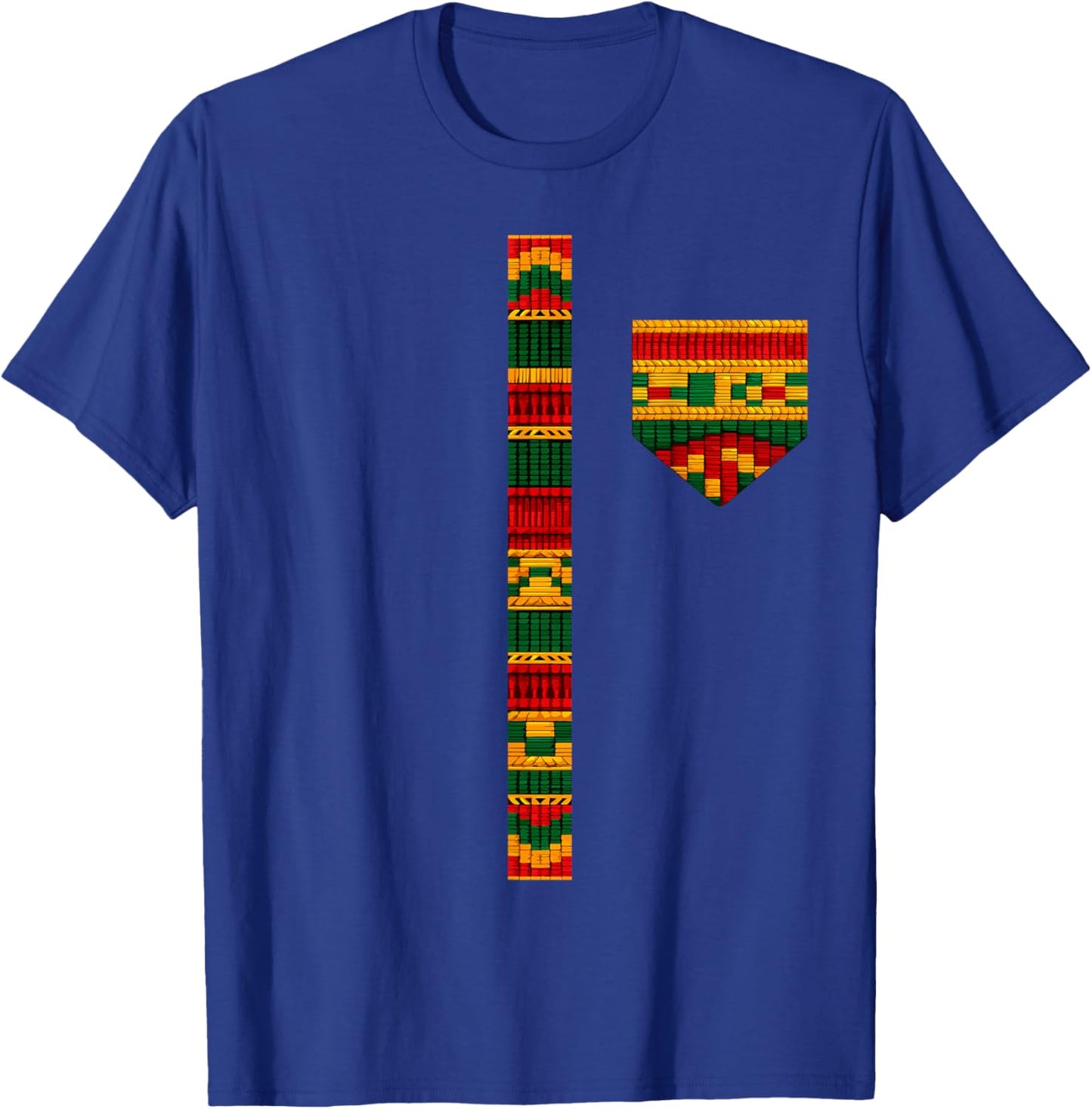 Black History Month African American Women Men Dashiki Print T-Shirt - T-Shirt | Royal